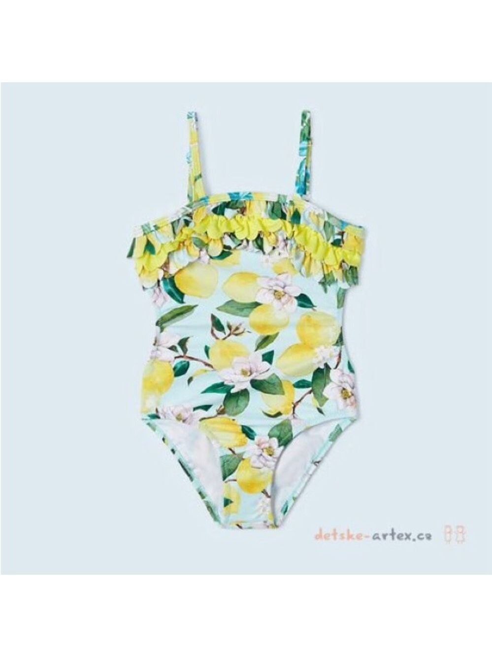Size 5 Girls Mayoral Citrus Blossom Kids Swim One Piece